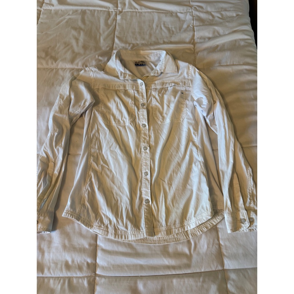 Salt Life SLX Womens Small White Long Sleeve Fishing Shirt Ventilated Top